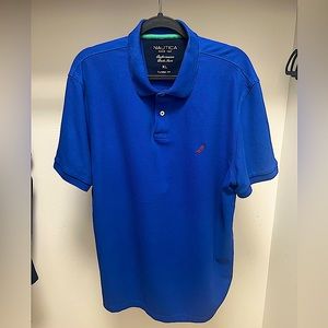 Nautica Performance Deck Royal Blue Classic Fit Size XL Shirt Polo